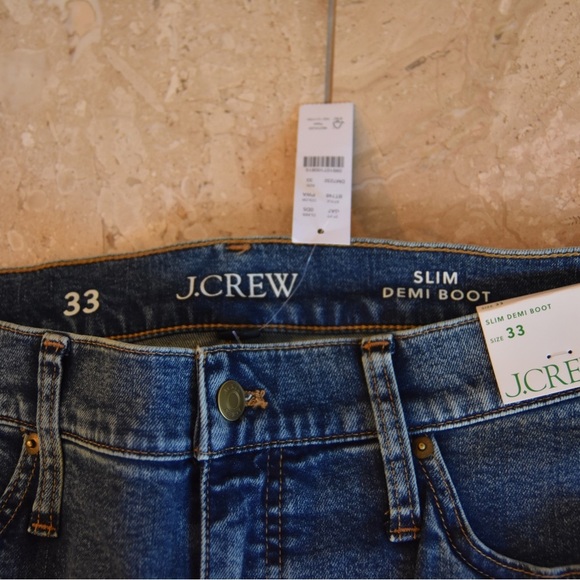 J. Crew Slim Demi boot Blue Women's Jeans denim size 33 - Picture 3 of 3